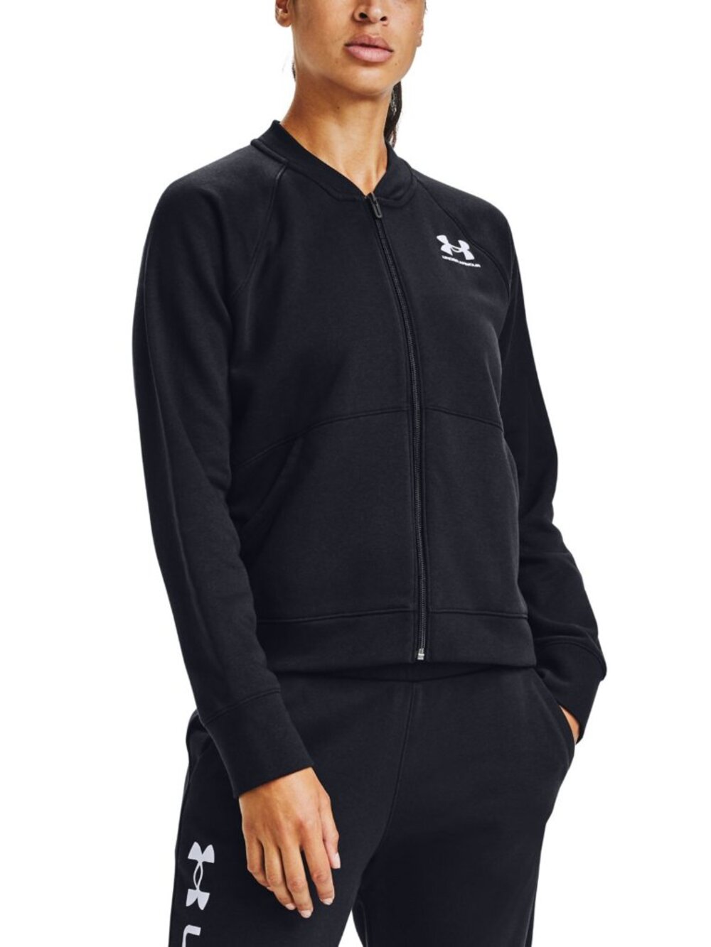Under Armour Womens Activewear Rival Fleece Bomber Jacket